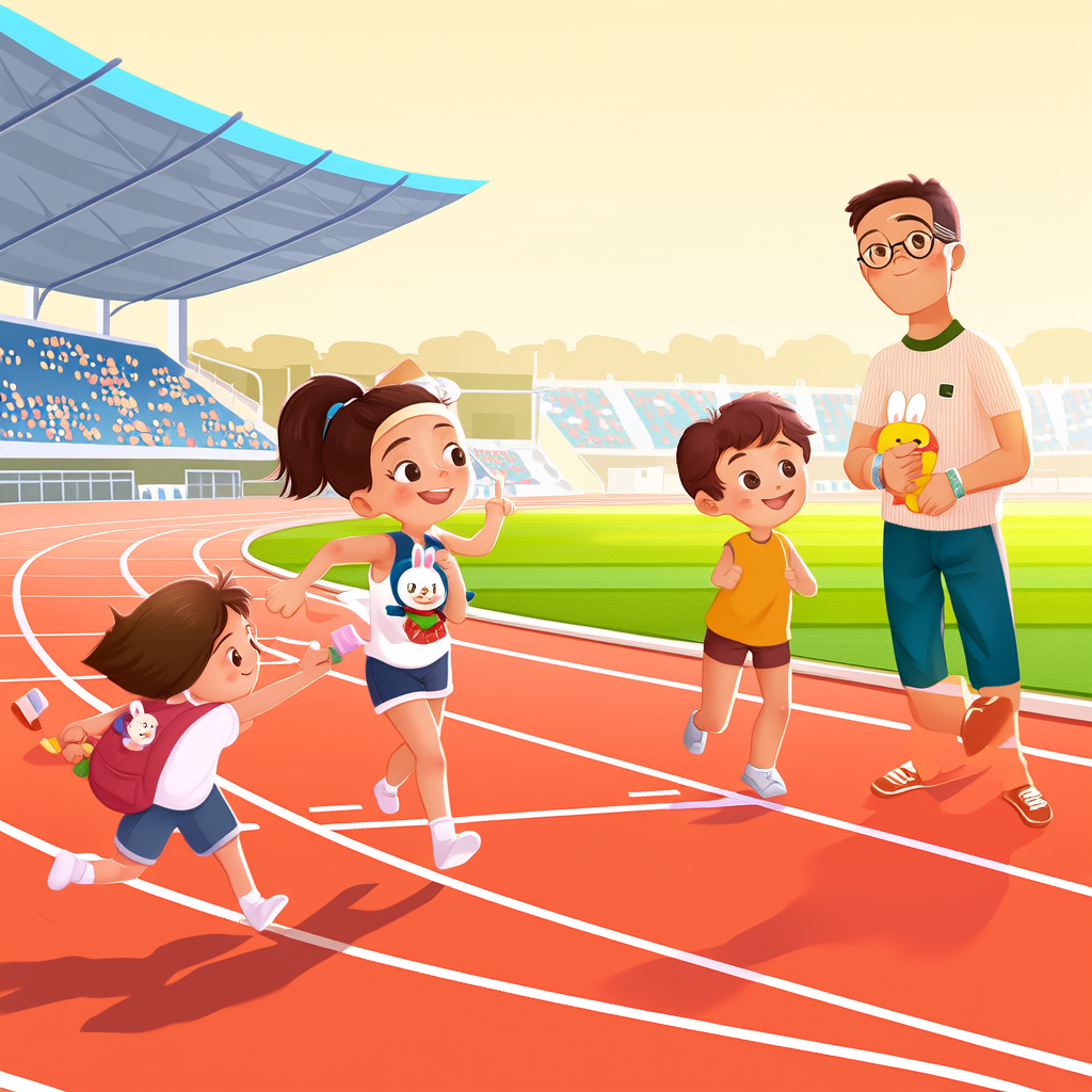 小莉在体育场认识了新朋友